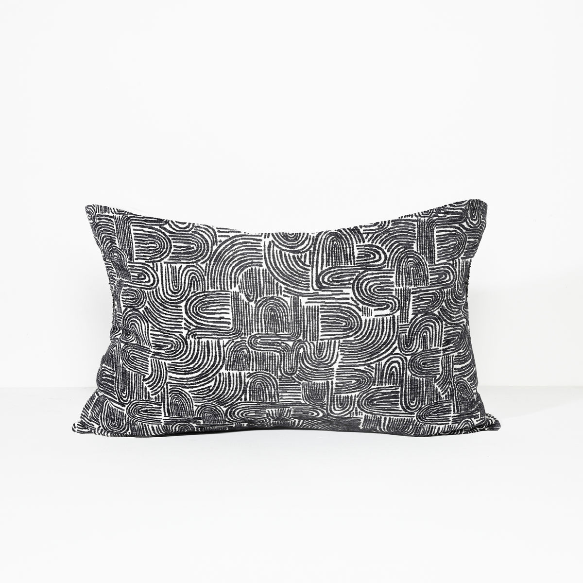 CHARCOAL SWIRL - Fabric Cushion - 40 X 60
