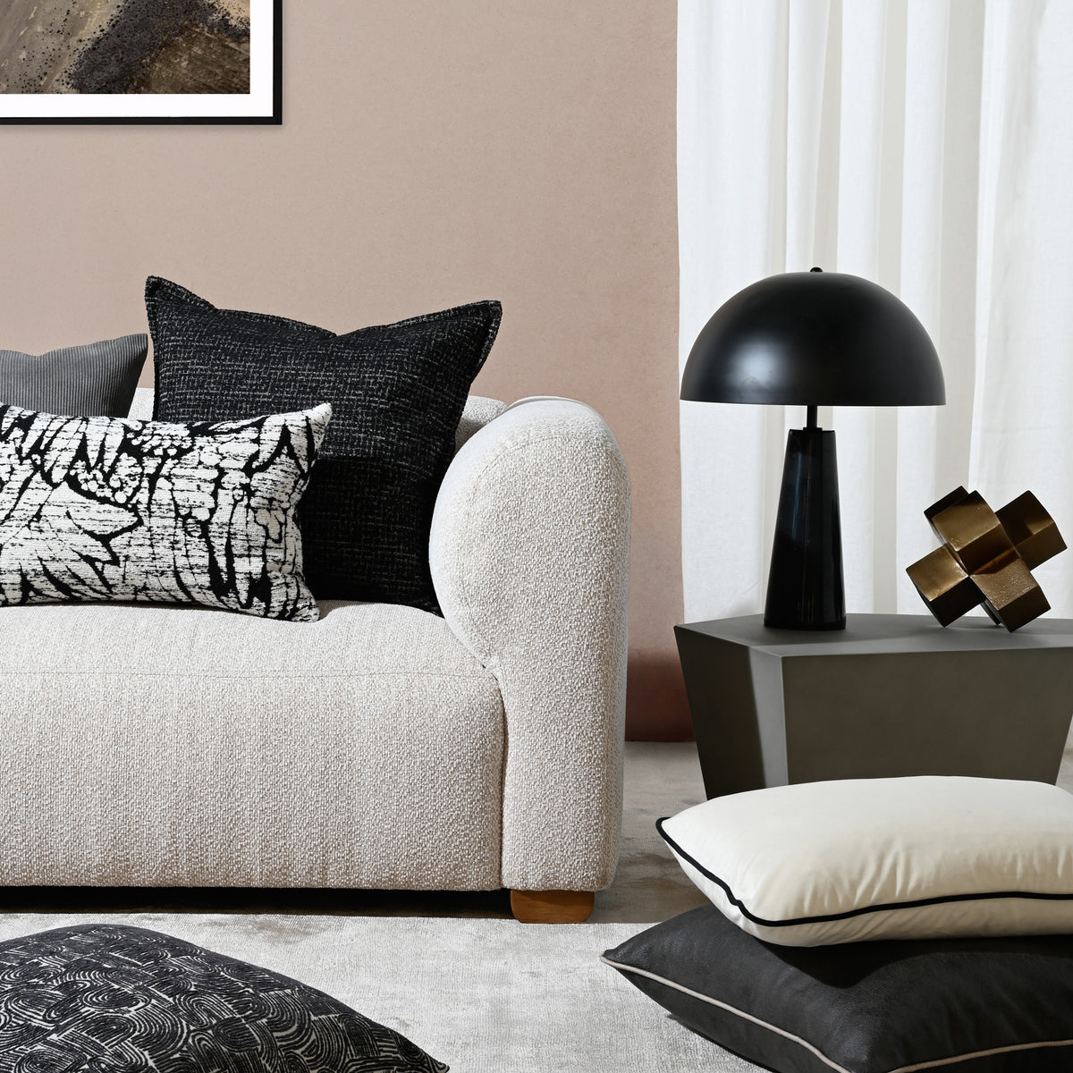 Dark Sable - Fabric Cushion - 40 X 60
