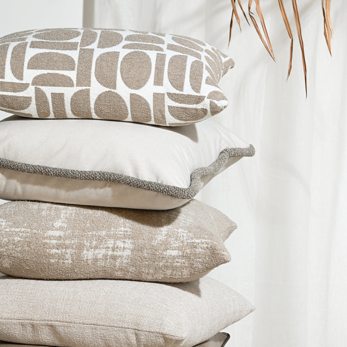 Stormy Oat - Fabric Cushion - 40 x 60